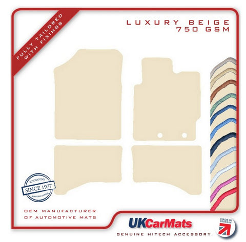 Toyota Yaris Hybrid 2011-2019 Beige Luxury Velour Tailored Car Mats HITECH