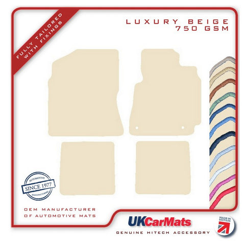 Toyota RAV-4 2nd Generation 2000-2005 Beige Luxury Velour Tailored Car Mats HITECH