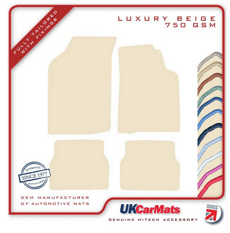 Volkswagen VW  Golf Mk2 1983-1992 Beige Luxury Velour Tailored Car Mats HITECH
