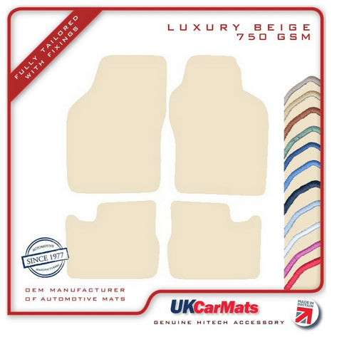 Vauxhall Cavalier 3 1988-1996 Beige Luxury Velour Tailored Car Mats HITECH