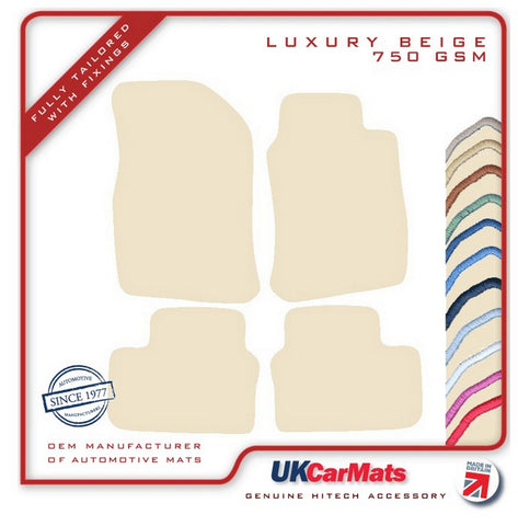 Vauxhall Vectra 1995-2002 Beige Luxury Velour Tailored Car Mats HITECH