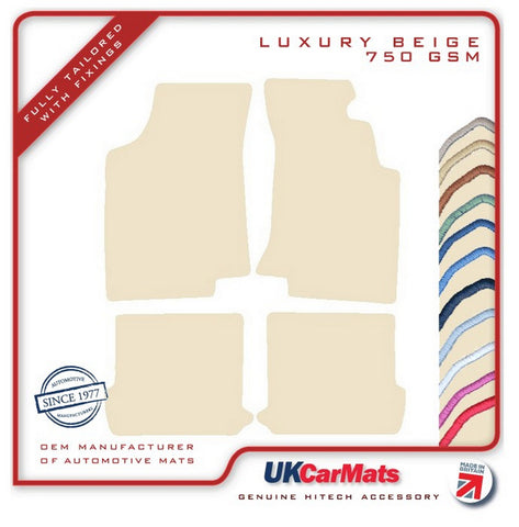 Volkswagen VW  Golf Mk3 Cabriolet 1994-1998 Beige Luxury Velour Tailored Car Mats HITECH