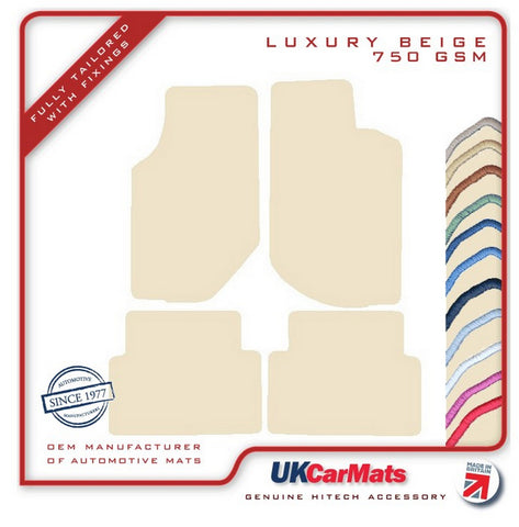 Volvo 740 Man 1982-1991 Beige Luxury Velour Tailored Car Mats HITECH