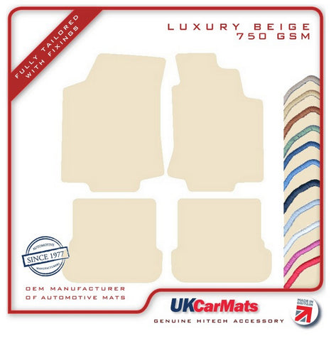 Volkswagen VW  Golf Mk4 Cabriolet 1997-2004 Beige Luxury Velour Tailored Car Mats HITECH