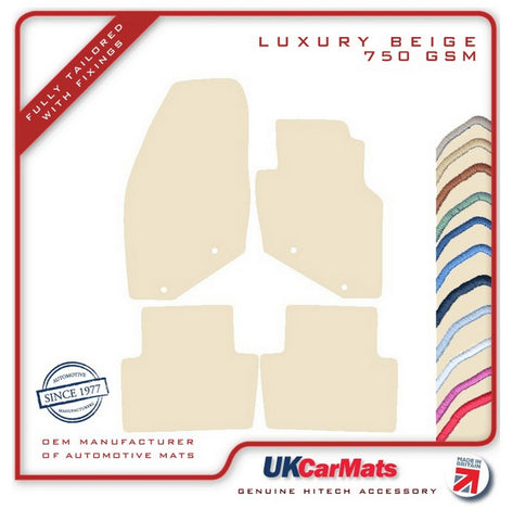 Volvo S80 1998-2006 Beige Luxury Velour Tailored Car Mats HITECH