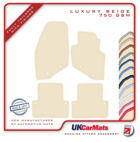Volvo V70 2000-2007 Beige Luxury Velour Tailored Car Mats HITECH
