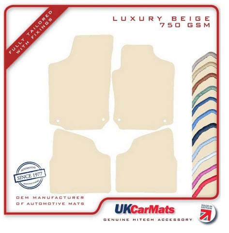 Vauxhall Corsa 2000-2006 Beige Luxury Velour Tailored Car Mats HITECH