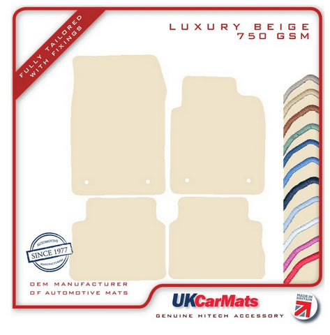 Vauxhall Vectra 2002-2008 Beige Luxury Velour Tailored Car Mats HITECH