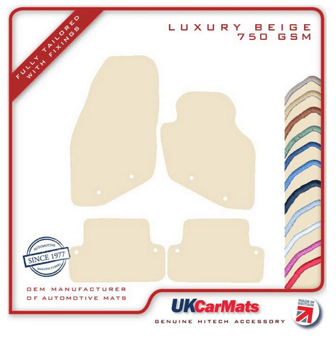 Volvo S60 2000-2009 Beige Luxury Velour Tailored Car Mats HITECH