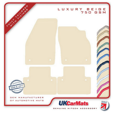 Volvo S40 2004-2012 Beige Luxury Velour Tailored Car Mats HITECH