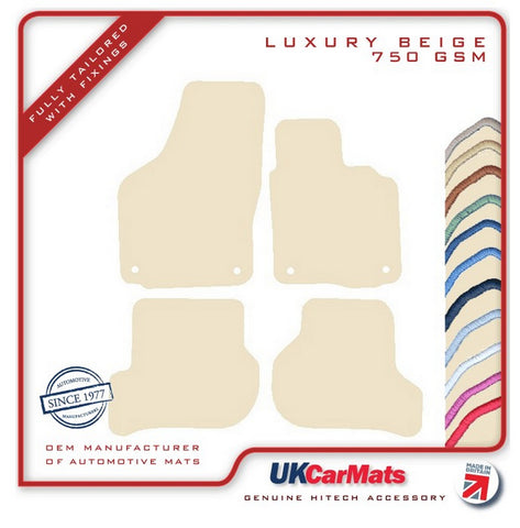 VW Jetta 2006-2011 Beige Luxury Velour Tailored Car Mats HITECH