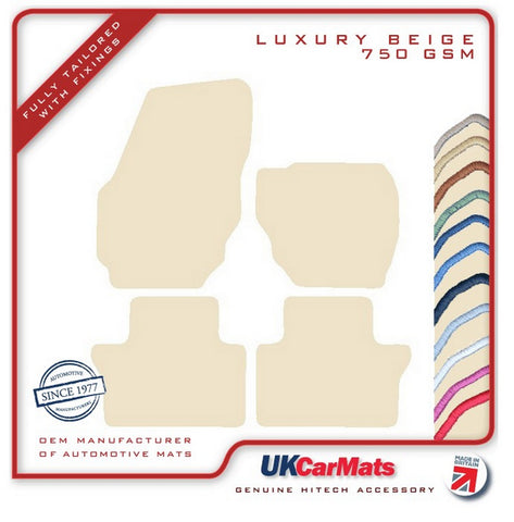 Volvo S80 Automatic 2006-2016 Beige Luxury Velour Tailored Car Mats HITECH
