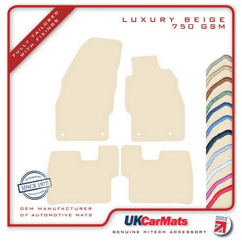 Vauxhall Corsa 2006-2014 Beige Luxury Velour Tailored Car Mats HITECH