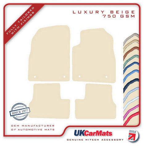 Vauxhall Astra Mk6 2009-2015 Beige Luxury Velour Tailored Car Mats HITECH