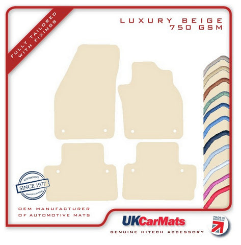 Volvo C30 Automatic 2007-2013 Beige Luxury Velour Tailored Car Mats HITECH