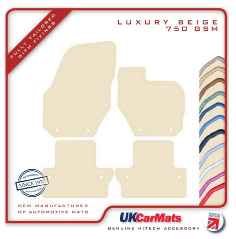 Volvo S60 Manual 2010-2018 Beige Luxury Velour Tailored Car Mats HITECH