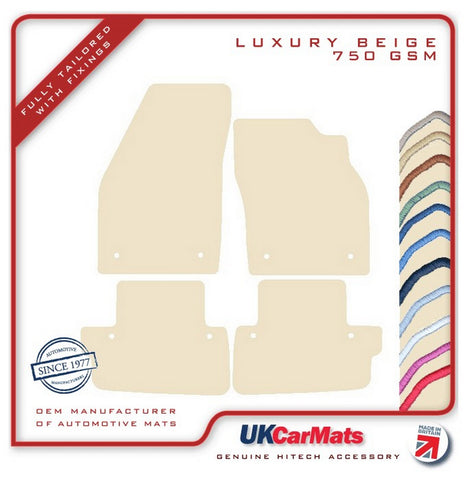 Volvo C70 Manual 2006-2013 Beige Luxury Velour Tailored Car Mats HITECH