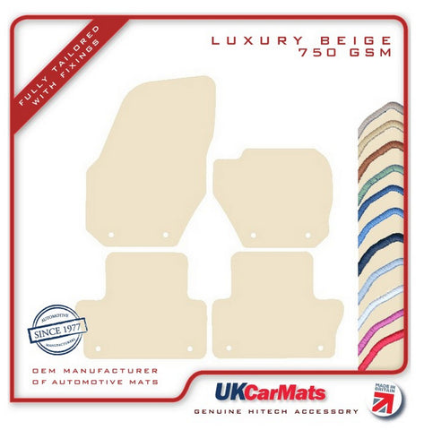 Volvo XC60 2008-2017 Beige Luxury Velour Tailored Car Mats HITECH