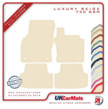 VW Golf Mk7 2012-2020 Beige Luxury Velour Tailored Car Mats HITECH