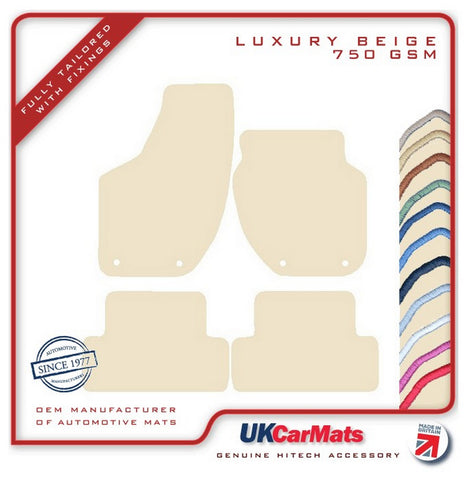 Volvo V40 2012 onwards Beige Luxury Velour Tailored Car Mats HITECH