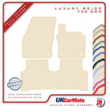 VW Touran 2015 onwards Beige Luxury Velour Tailored Car Mats HITECH