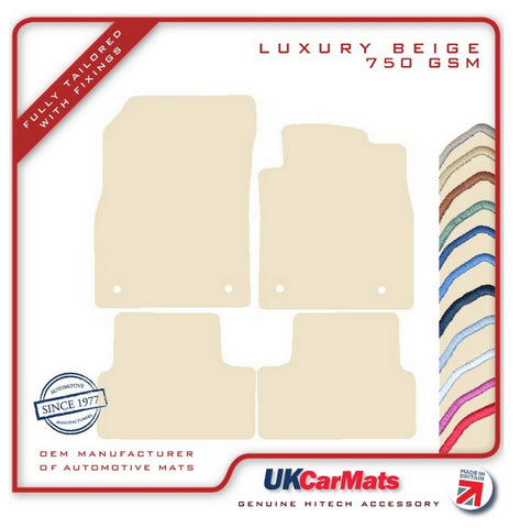 Vauxhall Cascada 2013 onwards Beige Luxury Velour Tailored Car Mats HITECH