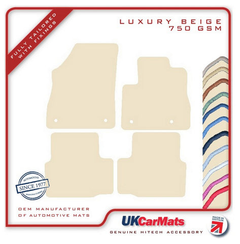 Vauxhall Astra Mk7 2015-2021 Beige Luxury Velour Tailored Car Mats HITECH