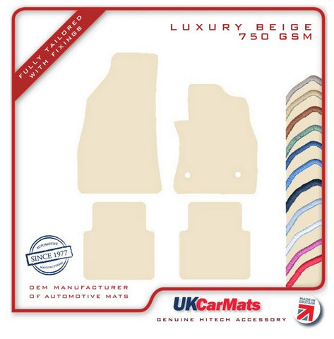 Vauxhall Combo 2011-2017 Beige Luxury Velour Tailored Car Mats HITECH