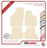 Volkswagen VW  Golf Mk6 2008-2012 Beige Luxury Velour Tailored Car Mats HITECH