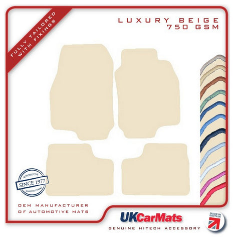 Vauxhall Astra Convertible 2000-2006 Beige Luxury Velour Tailored Car Mats HITECH