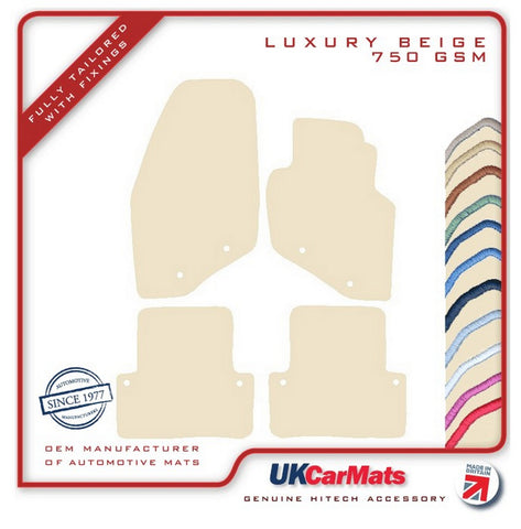 Volvo XC70 2000-2007 Beige Luxury Velour Tailored Car Mats HITECH