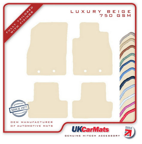 Vauxhall Ampera 2011-2019 Beige Luxury Velour Tailored Car Mats HITECH
