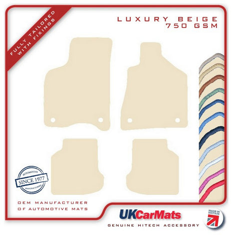 VW Lupo Automatic 1998-2005 Beige Luxury Velour Tailored Car Mats HITECH