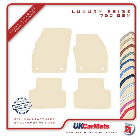 VW T-Cross 2019 onwards Beige Luxury Velour Tailored Car Mats HITECH