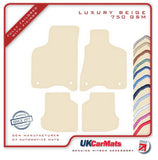 VW Lupo (Round Stud Fix) 1998-2005 Beige Luxury Velour Tailored Car Mats HITECH