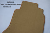 VW Phaeton (Oval Twist Fixings) 2002-2016 Beige Luxury Velour Tailored Car Mats HITECH