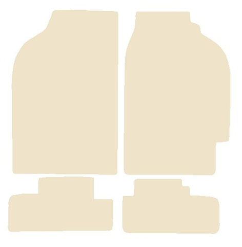 Honda CRX / Civic CRX 1984-1988 Beige Luxury Velour Tailored Car Mats NV HITECH