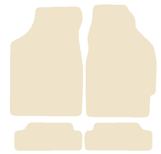 Honda CRX Inc Camm Tail 1988-1991 Beige Luxury Velour Tailored Car Mats NV HITECH