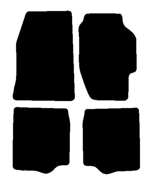 Honda Accord 4dr 1989-1993 Black Luxury Velour Tailored Car Mats NV HITECH