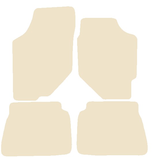 Hyundai S Coupe 1990-1996 Beige Luxury Velour Tailored Car Mats NV HITECH