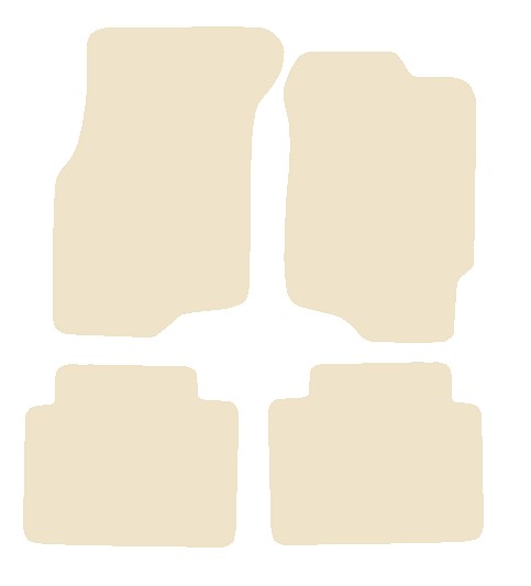 Honda Civic 4dr 1992-1995 Beige Luxury Velour Tailored Car Mats NV HITECH