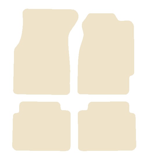 Honda Civic 2dr Coupe 1992-1995 Beige Luxury Velour Tailored Car Mats NV HITECH