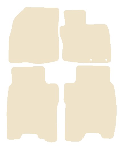 Honda Civic 3dr Inc Type R 2006 onwards Beige Luxury Velour Tailored Car Mats NV HITECH