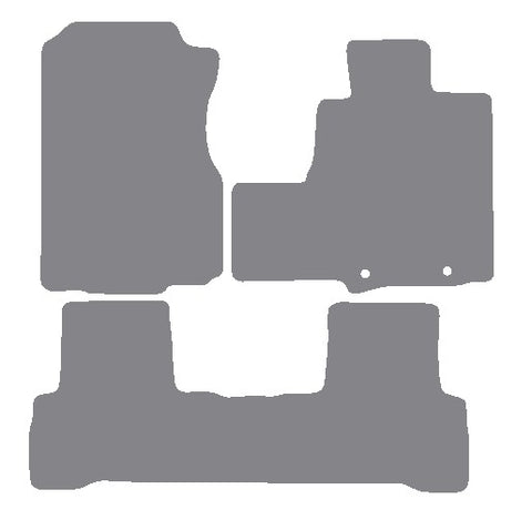 Honda CR-V (FOR MODELS WITH PLASTIC RINGS) 2007-2012 Grey Premium Carpet Tailored Car Mats NV HITECH
