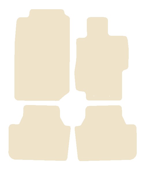 Honda Accord 4dr - Auto 2003-2008 Beige Luxury Velour Tailored Car Mats NV HITECH