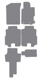 Honda FR-V 2004-2009 Grey Premium Carpet Tailored Car Mats NV HITECH