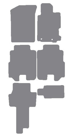 Honda FR-V 2004-2009 Grey Premium Carpet Tailored Car Mats NV HITECH