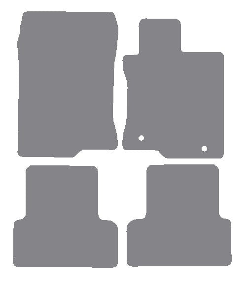 Honda Accord 4dr 2008-2012 Grey Premium Carpet Tailored Car Mats NV HITECH