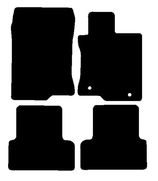Honda Accord 4dr 2008-2012 Black Premium Carpet Tailored Car Mats NV HITECH