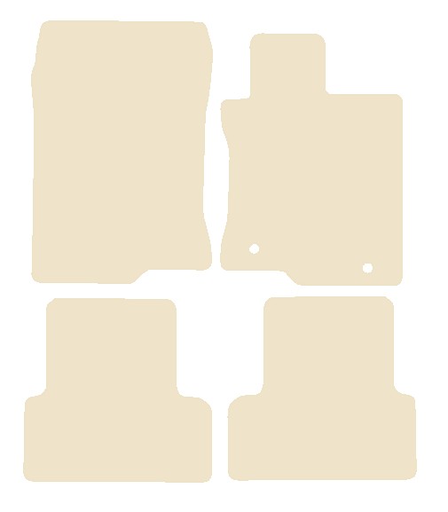 Honda Accord 4dr 2008-2012 Beige Luxury Velour Tailored Car Mats NV HITECH